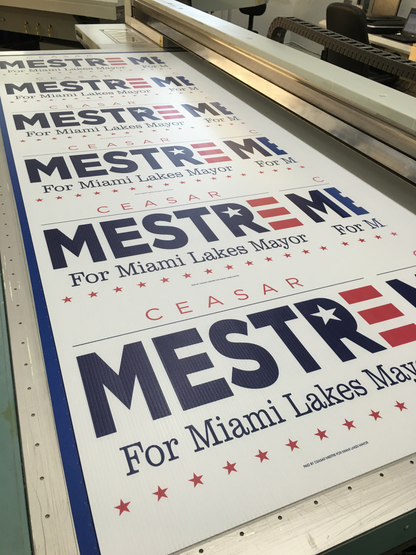 YARD SIGNS 24" x 18" PRINTED TWO SIDED WITH BLEED