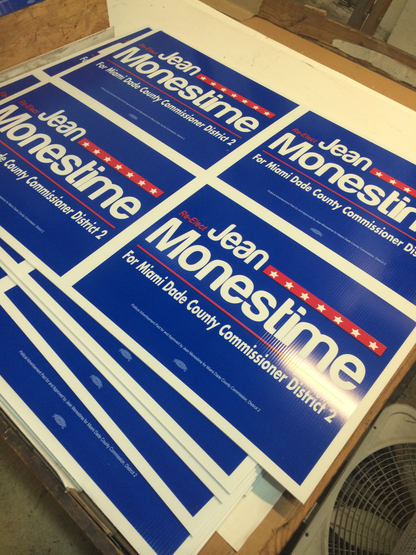 YARD SIGNS 24" x 18" PRINTED TWO SIDED WITH BLEED