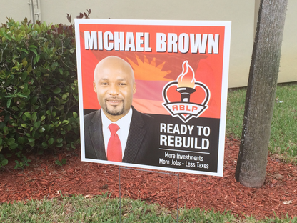 YARD SIGNS 24" x 18" PRINTED TWO SIDED WITH BLEED