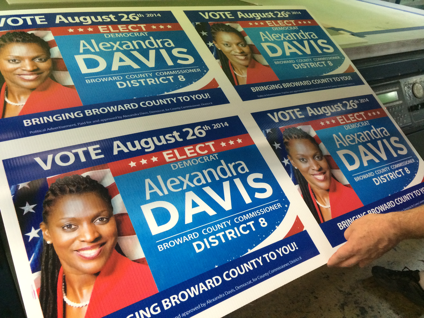 YARD SIGNS 24" x 18" PRINTED TWO SIDED WITH BLEED