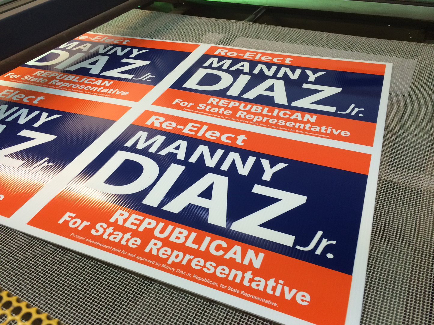 YARD SIGNS 24" x 18" PRINTED TWO SIDED WITH BLEED